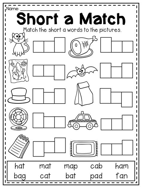 Cvc Words Kindergarten Worksheet