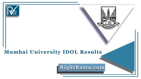Mumbai University Idol Results 2021 Out Download Mu Result