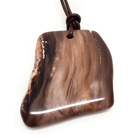 Petrified Wood Drilled Pendant From Oregon The Fossil Cartel