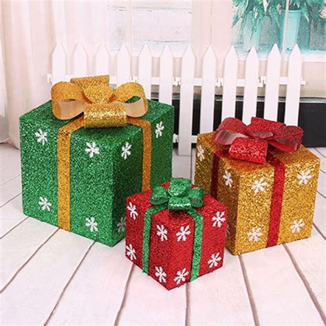 Merry Christmas Eve Glitter T Box Large Xmas Present Wrapping Boxes