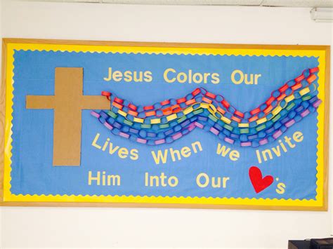 Church Bulletin Board With Rainbow Perfect For Spring Religious