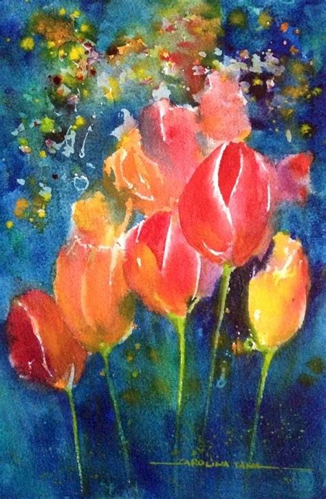Tulips Mania 2 Painting By Carolina Tana Fine Art America