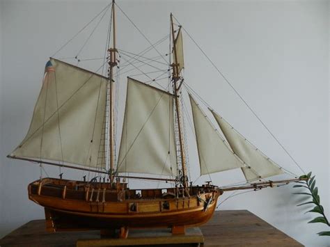 Scale Ship Model Schooner Uss Hannah 1775 Linen Catawiki