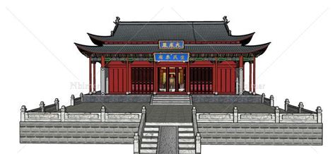The site owner hides the web page description. 衢州孔庙大成殿 - SketchUp模型库 - 毕马汇 Nbimer