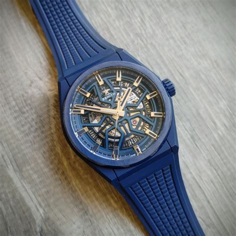 Wts Zenith Defy Classic Blue Ceramic With Skeleton Dial 41mm