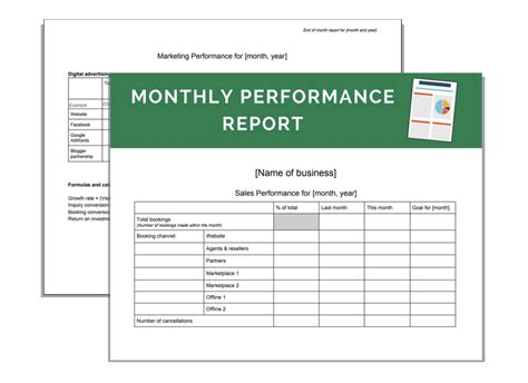 How To Track Your Monthly Sales And Marketing Performance Free Template