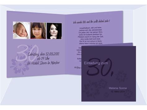 Texte einladungen vorlagen für ihre einladung zum 30. Einladung 30. Geburtstag, Klappkarte 12,5x12,5 cm, lila