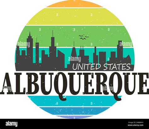 Albuquerque City Logo In Colorful Vector On A White Background Stock