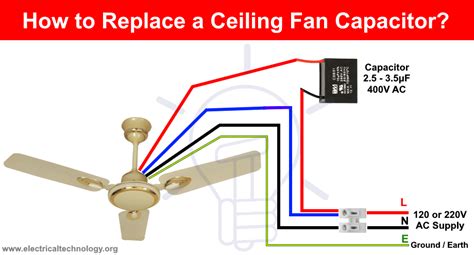 Ac condenser motor wiring diagram. Ceiling Fan Triple Capacitor Wiring Diagram | Wire