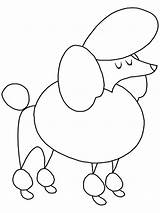 Coloring Poodle Pages Easy Kids sketch template