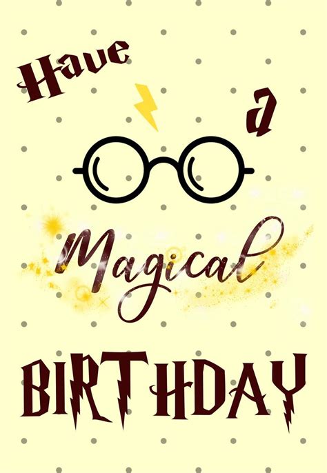 A free harry potter card can be in your hands after a swish of their wand (and being printed). Harry Potter Birthday Cards — PRINTBIRTHDAY.CARDS