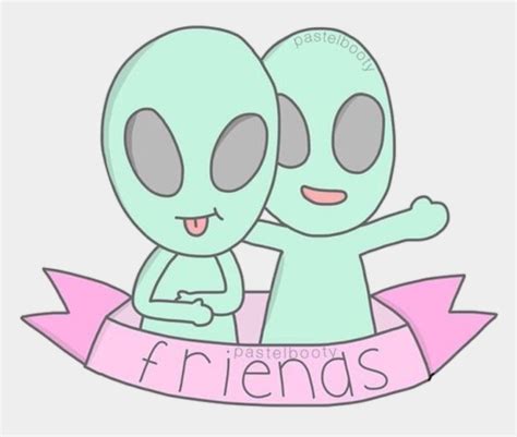 Aesthetic Sticker Friends Bestfriends Alien Cute