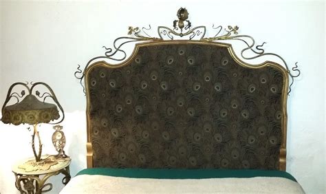 Details About Antique Art Nouveau Whiplash Designer Queen Headboard Bed