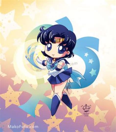 Chibi Super Sailor Mercury By Mako Fufu On Deviantart Sailor Mercury Sailor Chibi Moon