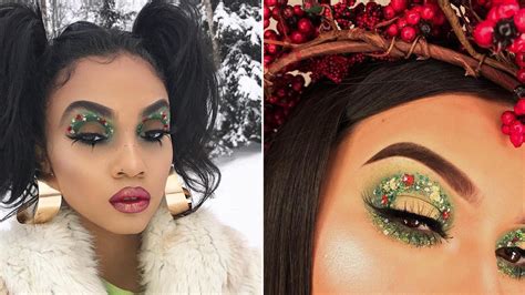 Christmas Wreath Eye Makeup Is The Most Festive Holiday Makeup On