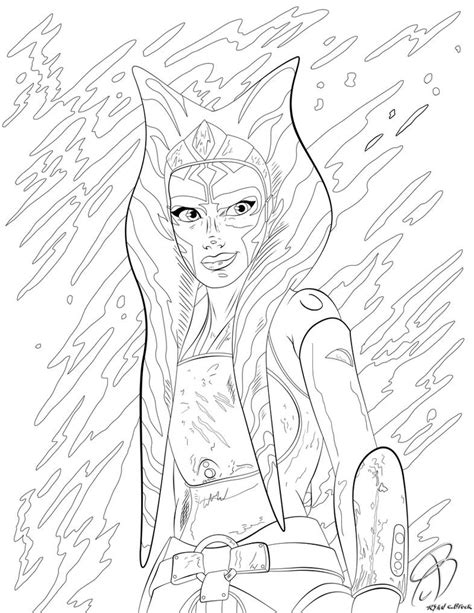 Coloring Pages Ahsoka Tano By Rcbrock On Deviantart