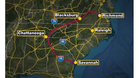 Virginia Drivers Avoid I 95 Southbound To North Carolina