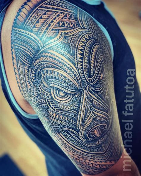 Polynesian tattoo can connect one to their ancestry while defining them as a unique individual in their present day community. wolf tattoo Samoan style by Michael Fatutoa in 2020 ...