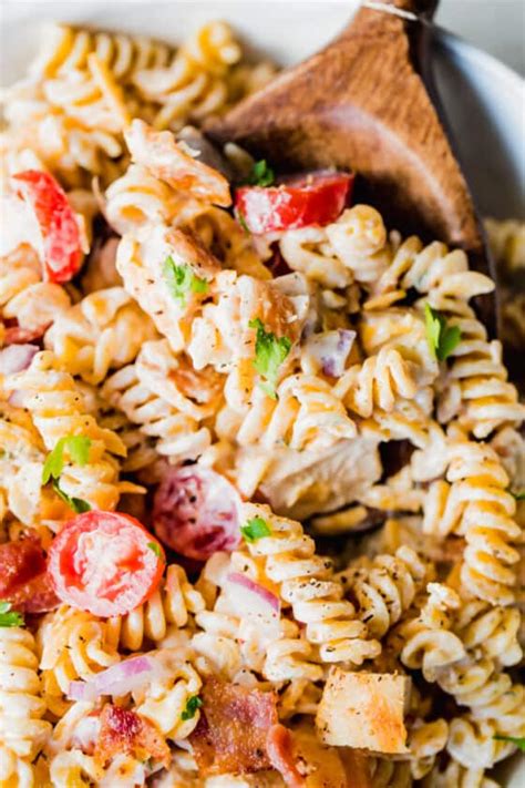 Chicken Pasta Salad Loaded With Chicken And Bacon