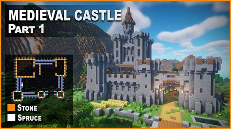 Minecraft How To Build A Medieval Castle Tutorial Youtube