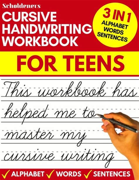 The font closely follows the specifications for teaching letter shapes in the uk, which allows it to be used for both reading and writing exercises. Cursive handwriting workbook for teens: cursive writing ...