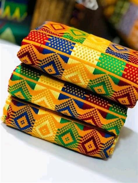 Authentic Ghana Kente Cloth Woven Kente Cloth Traditional Etsy