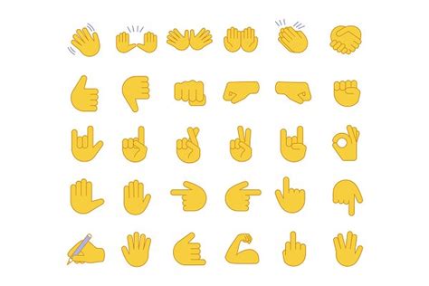 Grimacing emoji download iphone emojis. Hand gesture emojis color icons set | Pre-Designed ...