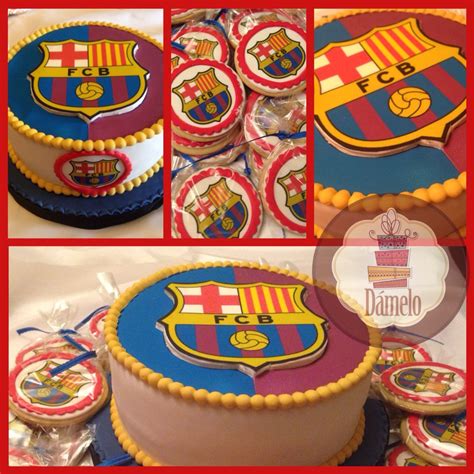 Barçabarcelona Fútbol Club Cake De Chocolate Con Fudge Forrado