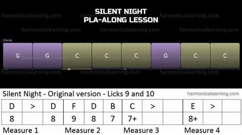 Silent Night Harmonica Lesson With Tabs Slow Backing Track Youtube