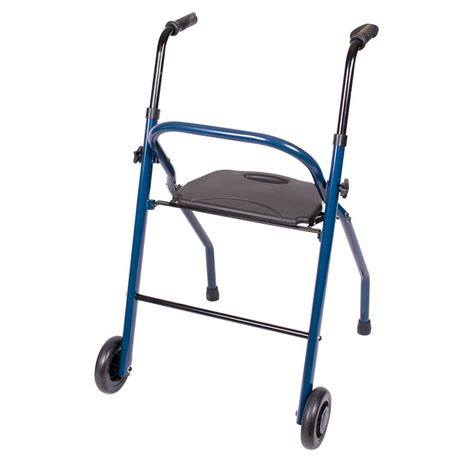 Carex 2 Wheeled Folding Walker With Seat