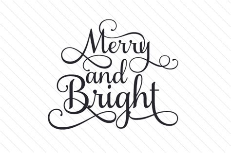 Download Merry and Bright SVG Cut file by Creative Fabrica Crafts ...