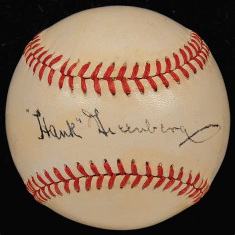 Hank Greenberg Vintage Single Signed Baseball