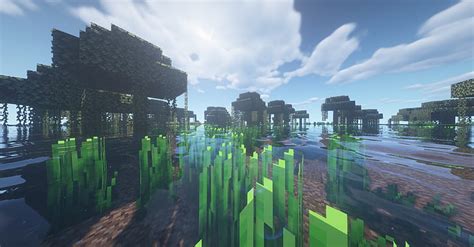 Hd Wallpaper Minecraft Shaders Landscape Simple Video Games