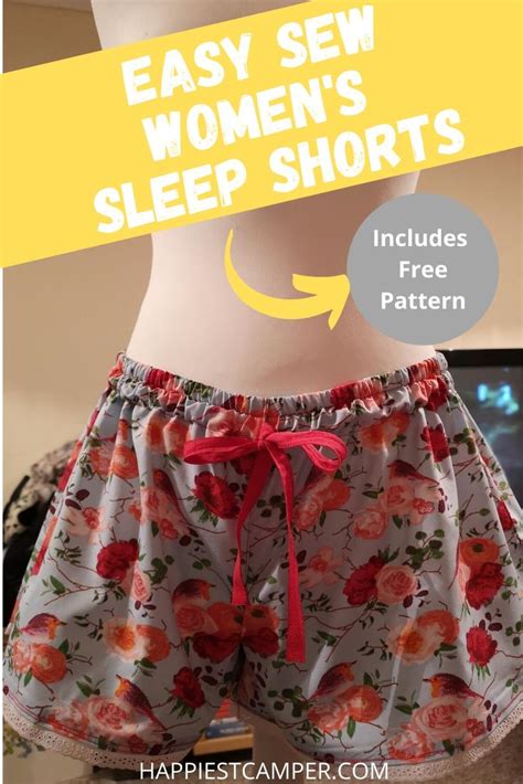 How To Sew Womens Sleep Shorts With Free Pattern