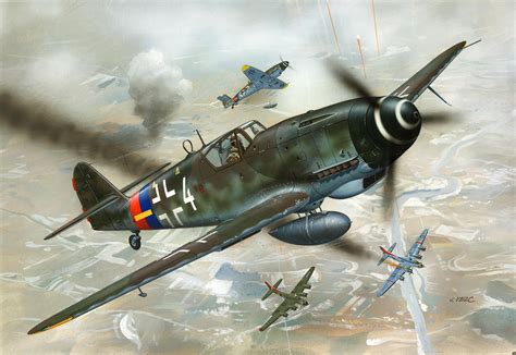 Messerschmitt Messerschmitt Bf Luftwaffe Aircraft Military Artwork