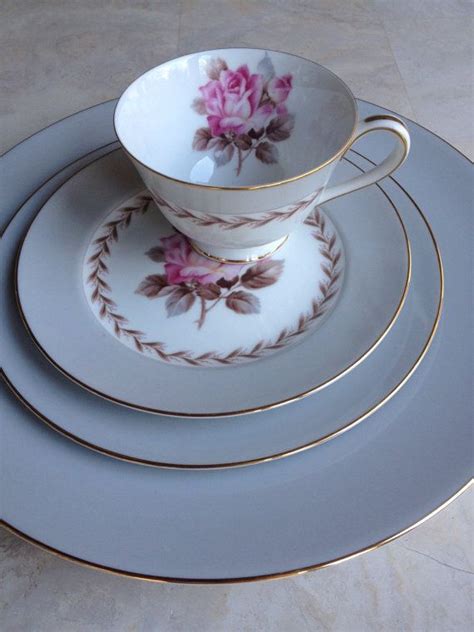 Vintage Noritake Rosemont 5048 Place Setting By Myvintagealcove Footed