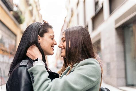 Lesbian Couple In The Intimate Moment Del Colaborador De Stocksy