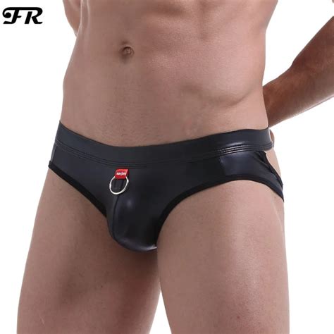 Fr Men S Faux Leather Underwear Men S Comfortable G Strings And Thongs Shorts Men S G Strings