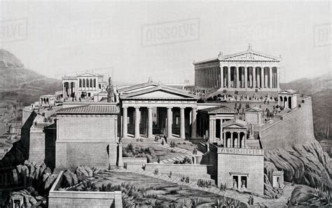 The Acropolis Of Athens Greece C 450 Bc An Imagined Reconstruction