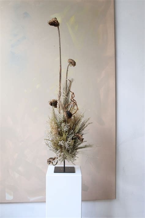 Dried Flower Sculpture ~ Natural Tones Design By Nature Flowers