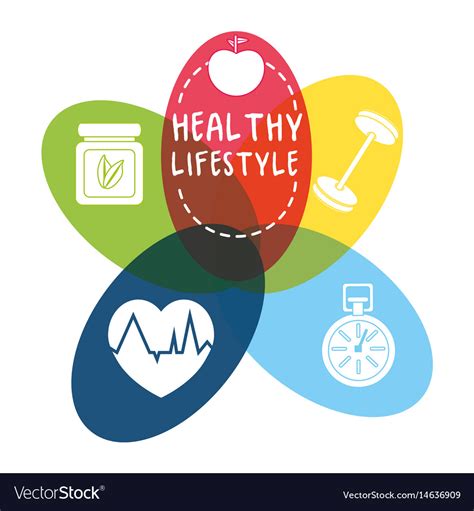 Nice healthy lifestyle icons design Royalty Free Vector