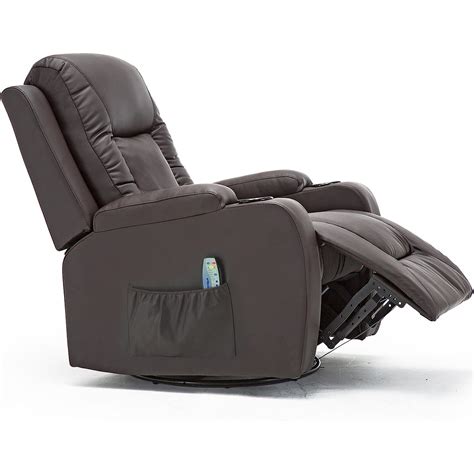 comhoma leather recliner chair modern rocker with heated massage ergonomic lounge