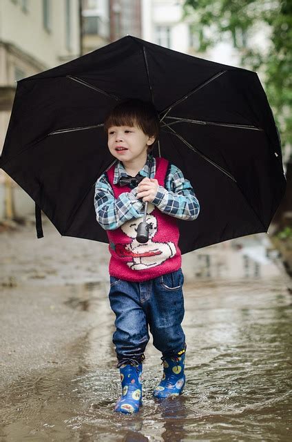 Free Photo Boy Baby Felix Kid Umbrella Kids Rain Puddle Max Pixel