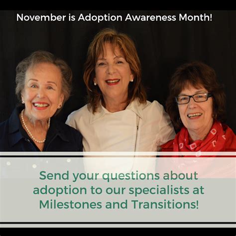 November Adoption Awareness Month Milestones And Transitions