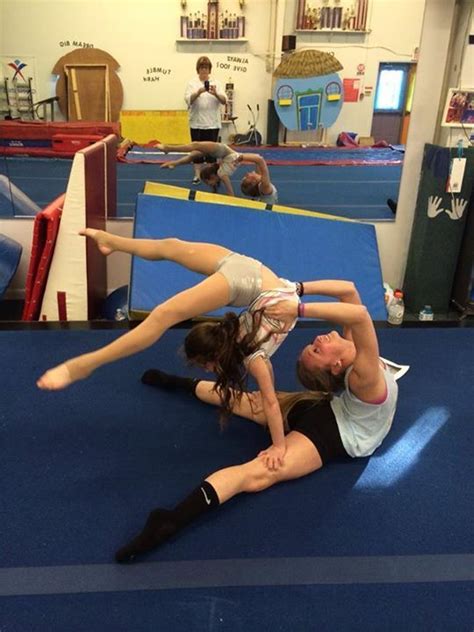 Partner Trick Acro Yoga Poses Gymnastics Poses Gymnastics Tricks