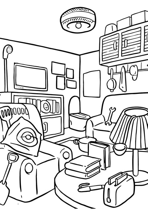 Detail Mewarnai Gambar Ruang Tamu Rumah Koleksi Nomer 21