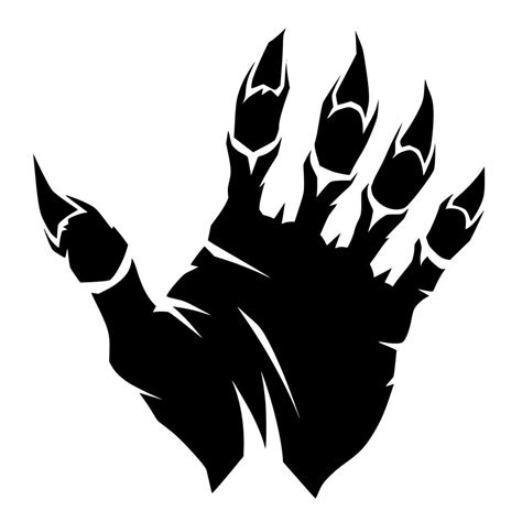 Werewolf Paw Print Svg Image Download For Cricut Silhouette Laser