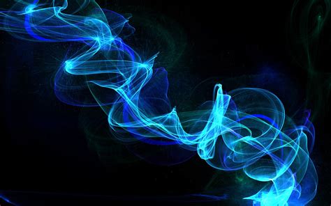 Curly Floating Blue Smoke Abstract Other Hd Desktop