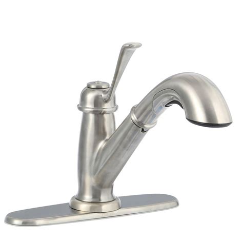 More than 100 different faucets are currently available from. Pfister Bixby Single-Handle Pull-Out Sprayer Kitchen ...