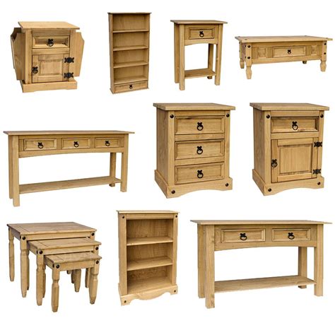 The oslo pine bedroom furniture range is an elegantly designed storage solution.it will comfortably hold a lamp, alarm clock and your favourite book or kindle on top and theres plenty more room in the 3 drawer bedside cabinet. Corona Panama Mexican Solid Pine Wood Furniture Dining ...